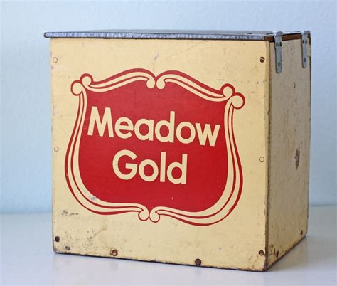 meadow gold metal milk box|Meadow Gold Milk Bottles .